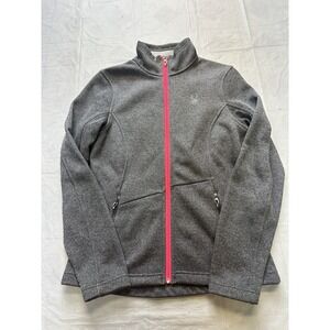 Spyder Core Sweater Gray Full Zip Jacket Womens size Medium Pockets